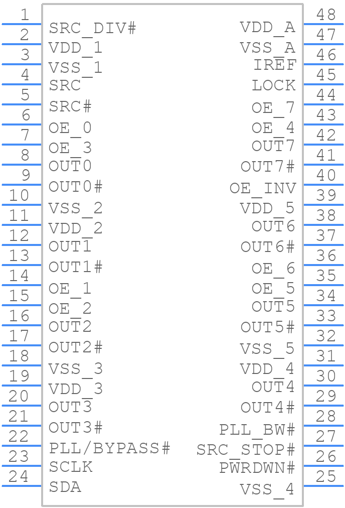 PI6C20800B - Diodes Incorporated - PCB symbol