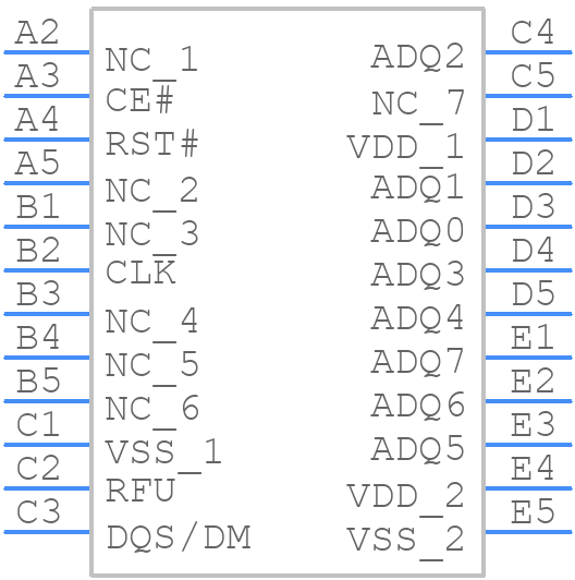 APS25608N-OBR-BD - AP Memory - PCB symbol
