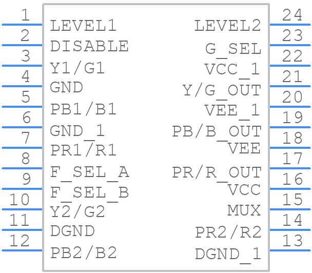 ADA4411-3ARQZ - Analog Devices - PCB symbol