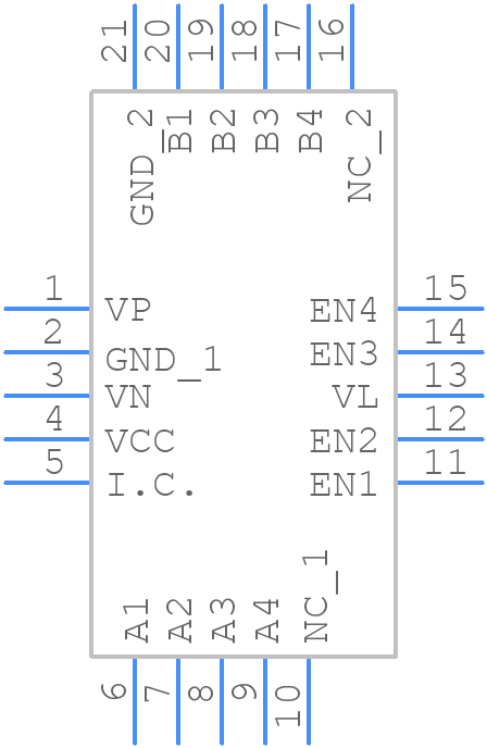 MAX14774ATP+T - Analog Devices - PCB symbol