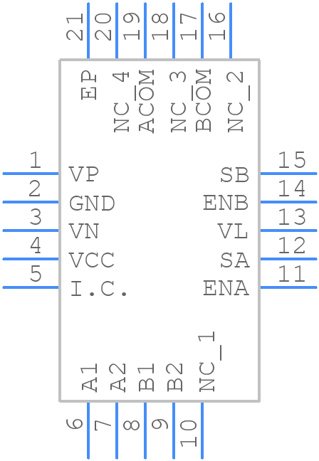 MAX14779ATP+ - Analog Devices - PCB symbol