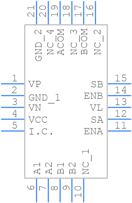 MAX14779ATP+T - Analog Devices - PCB symbol