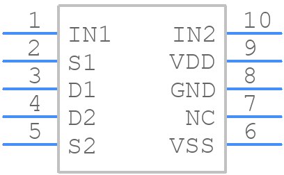 ADG1222BRMZ - Analog Devices - PCB symbol