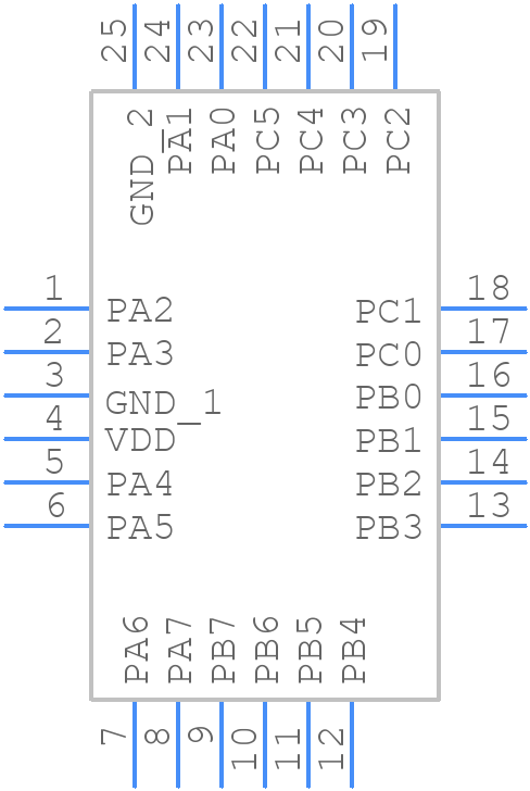 ATTINY1607-MNR - Microchip - PCB symbol