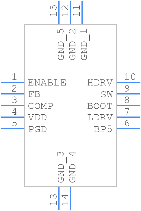 TPS40192DRCTG4 - Texas Instruments - PCB symbol