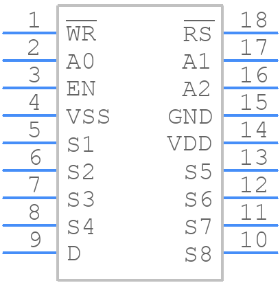 ADG428BNZ - Analog Devices - PCB symbol