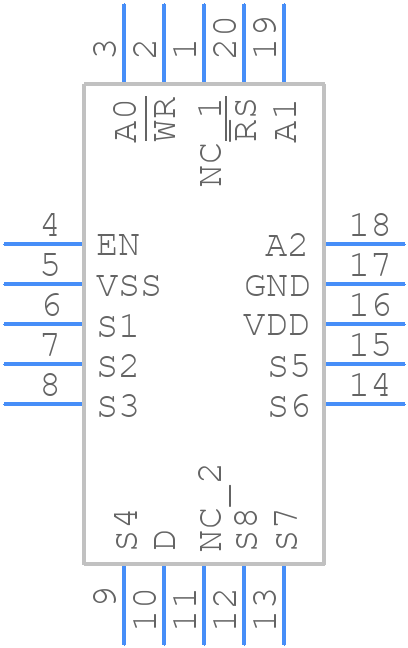 ADG428BPZ - Analog Devices - PCB symbol