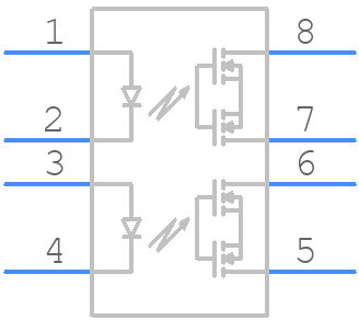 AQW-282EH - Panasonic - PCB symbol