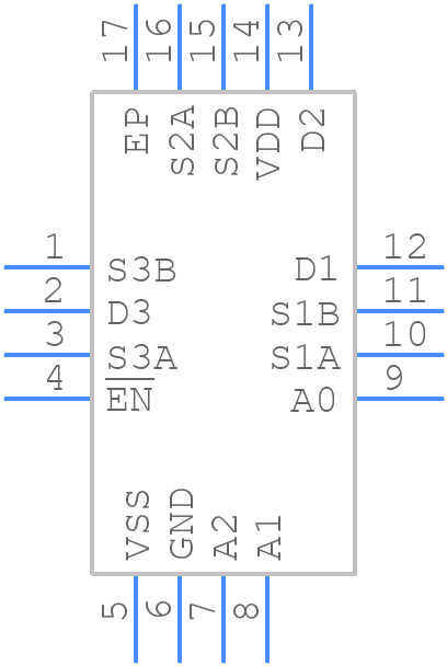 ADG633YCPZ - Analog Devices - PCB symbol