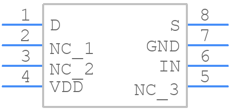 ADG701LBRMZ - Analog Devices - PCB symbol