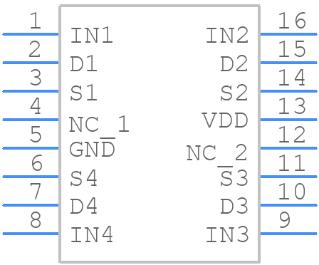 ADG713BRZ - Analog Devices - PCB symbol