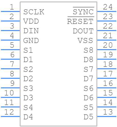 ADG714BRUZ - Analog Devices - PCB symbol