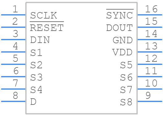 ADG738BRUZ - Analog Devices - PCB symbol