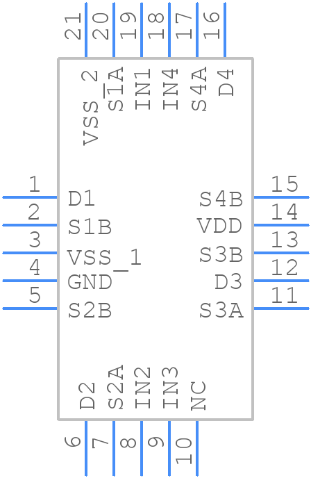 ADG788BCPZ - Analog Devices - PCB symbol