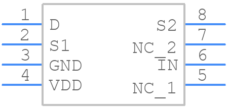 ADG819BRMZ - Analog Devices - PCB symbol