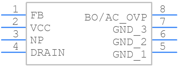 NCP1079BBP065G - onsemi - PCB symbol