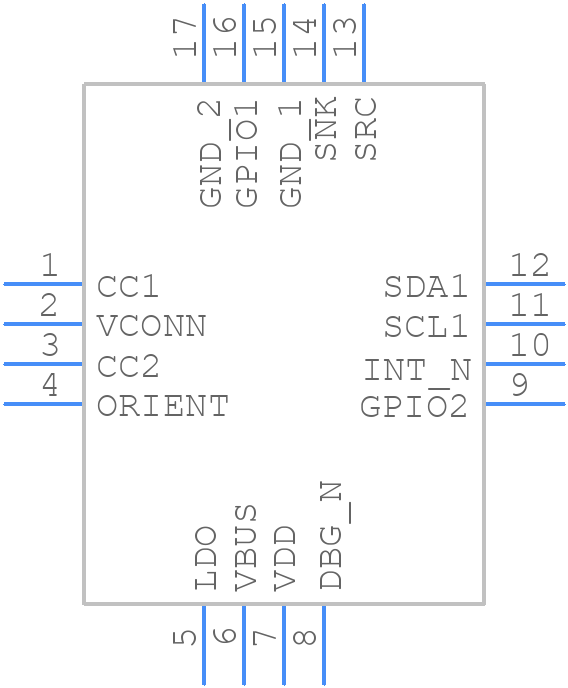 FUSB307BMPX - onsemi - PCB symbol