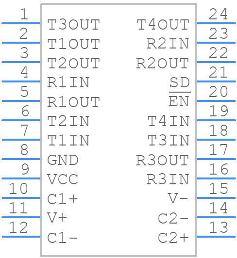 ADM206ANZ - Analog Devices - PCB symbol