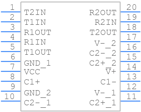 ADM233LANZ - Analog Devices - PCB symbol