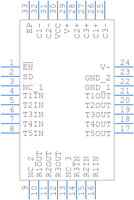 ADM3307EACPZ - Analog Devices - PCB symbol
