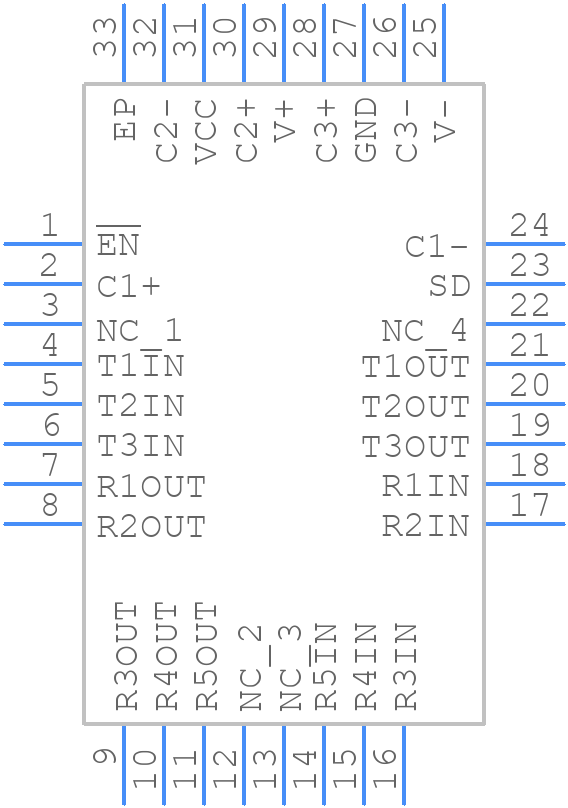 ADM3310EACPZ - Analog Devices - PCB symbol