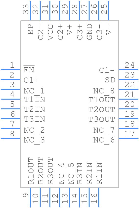 ADM3312EACPZ - Analog Devices - PCB symbol