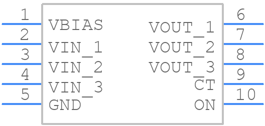 TPS22998RYZR - Texas Instruments - PCB symbol