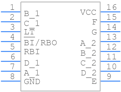 SN74LS48D - Motorola - PCB symbol