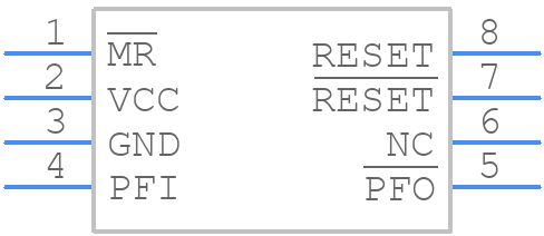 ADM708RANZ - Analog Devices - PCB symbol