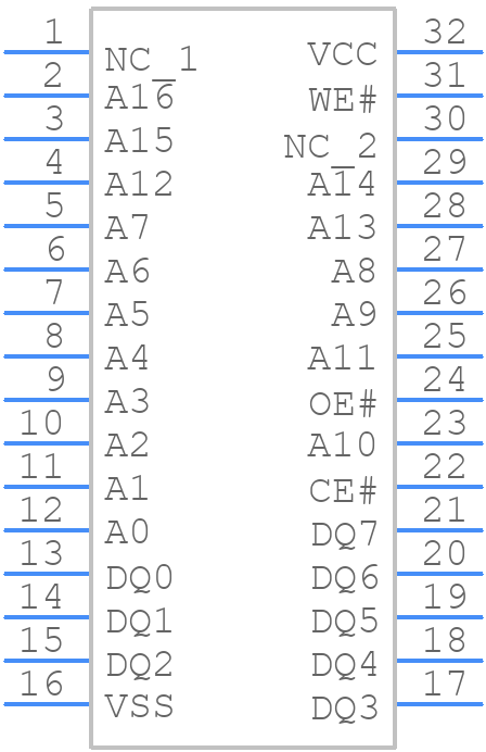 AM29F010B-70PK - Spansion - PCB symbol