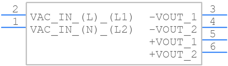 RAC25-05SK/480 - RECOM Power - PCB symbol