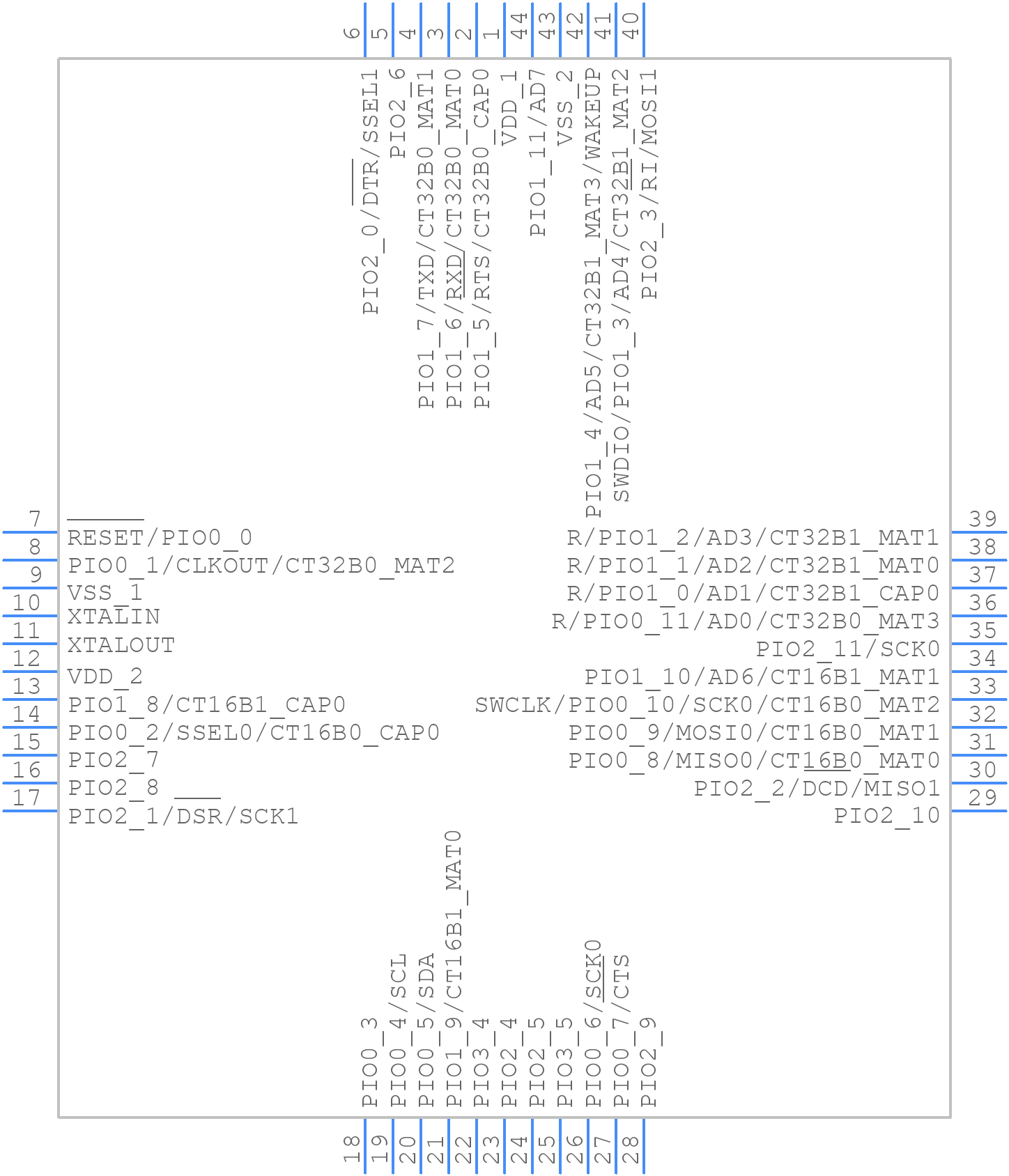 LPC1114FA44/301 - NXP - PCB symbol