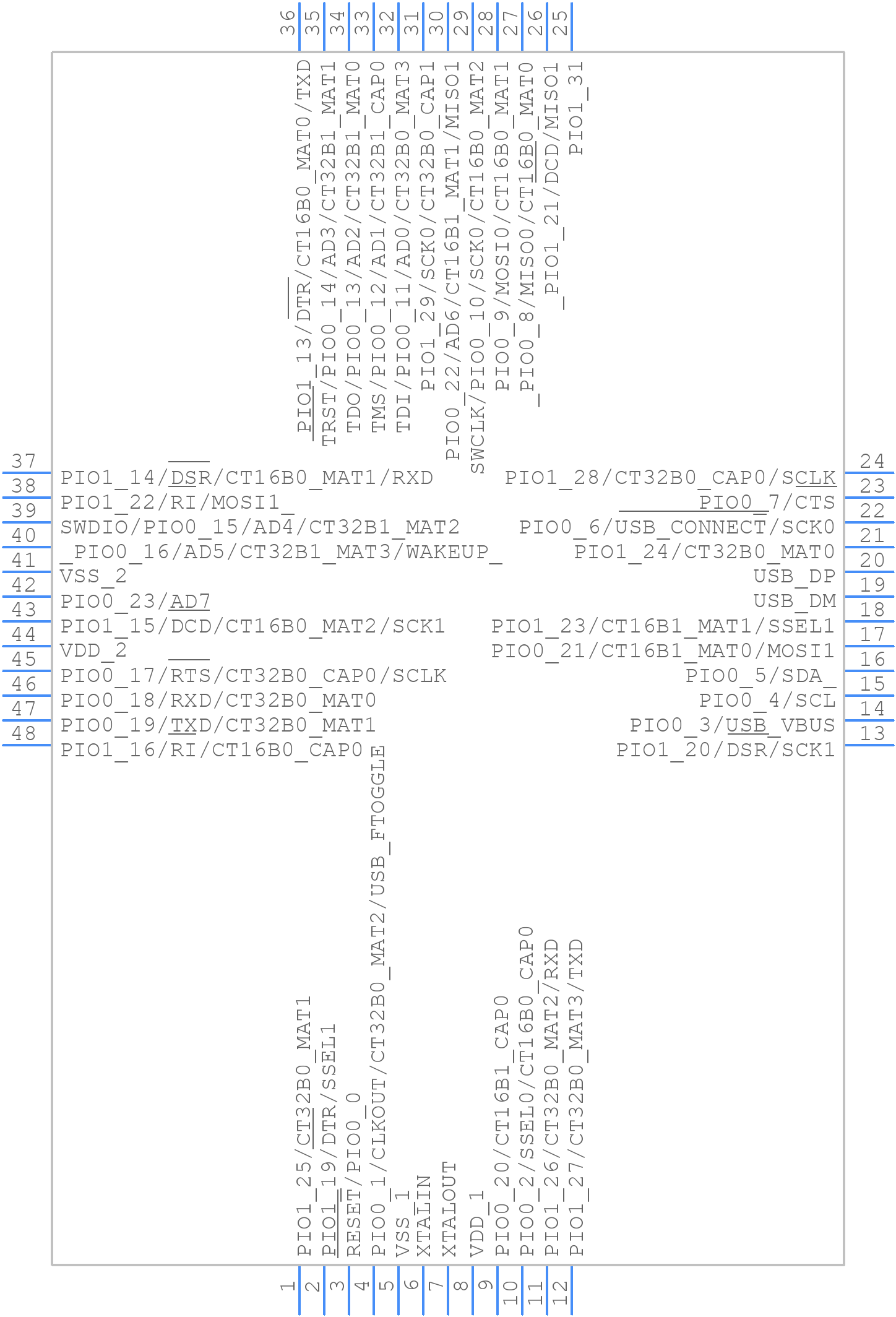 LPC11U35FBD48/401 - NXP - PCB symbol