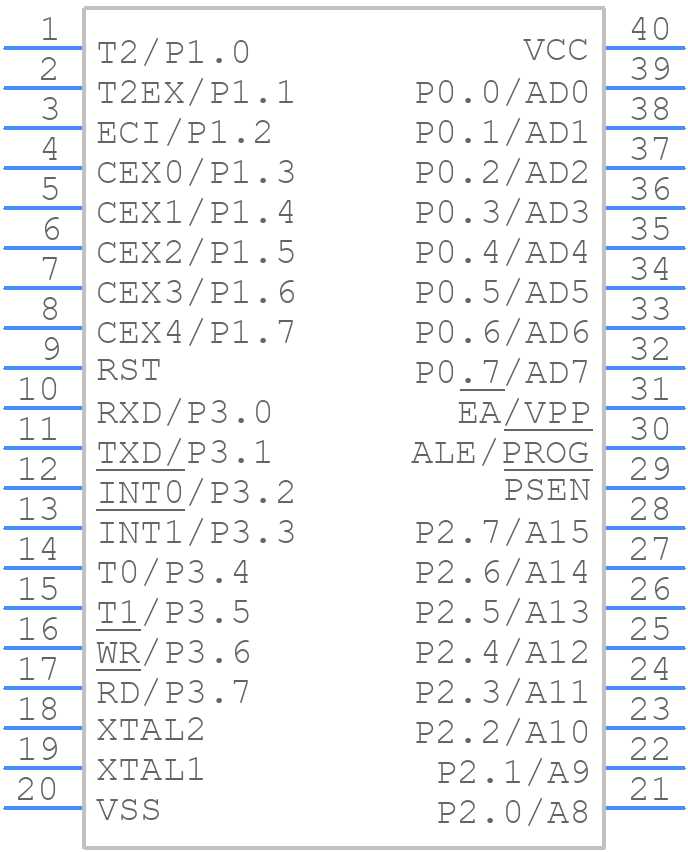 P80C51FA-4N,112 - NXP - PCB symbol