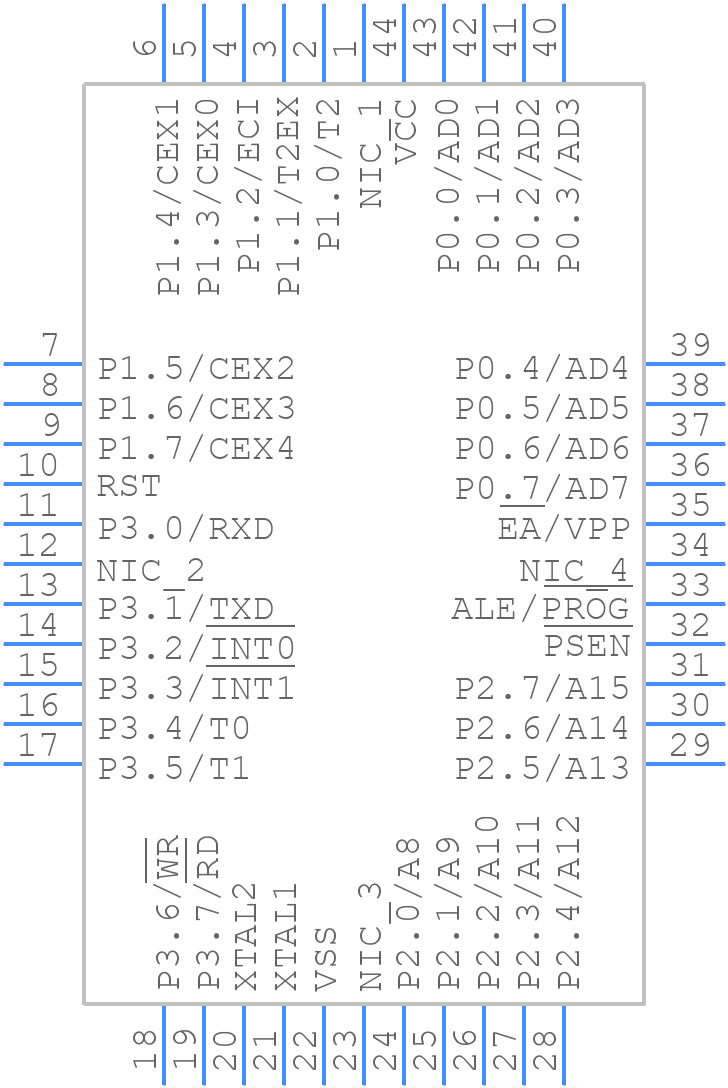P87C51RB2BA,512 - NXP - PCB symbol