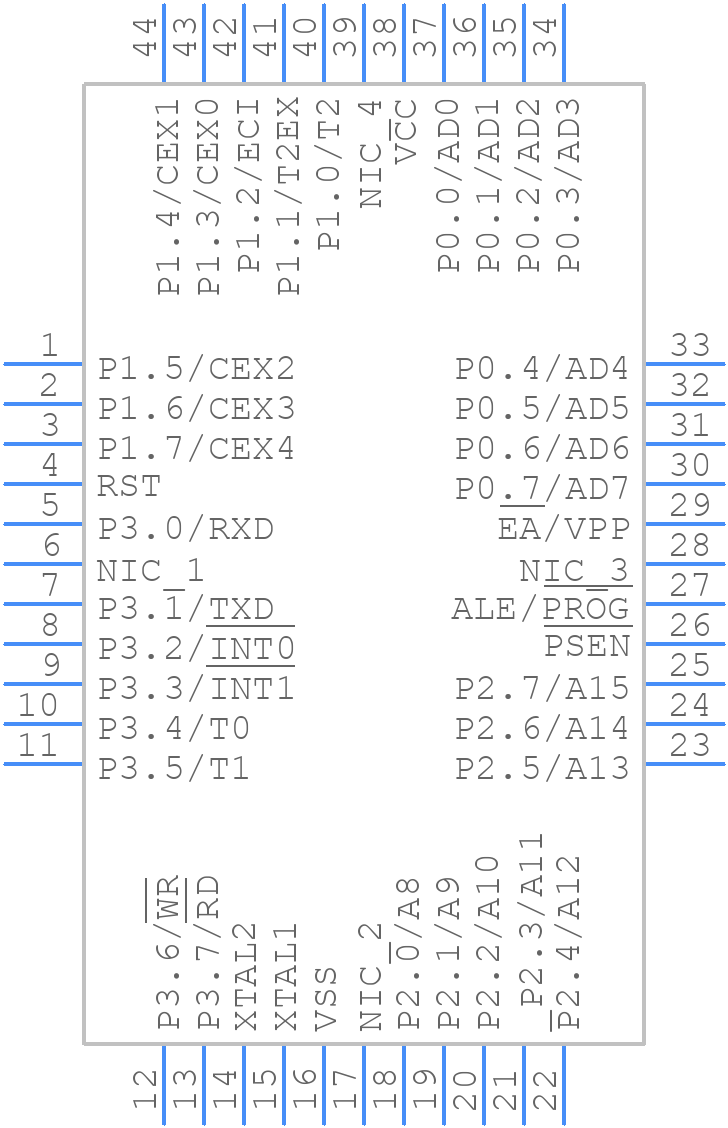 P87C51RC2BBD,157 - NXP - PCB symbol