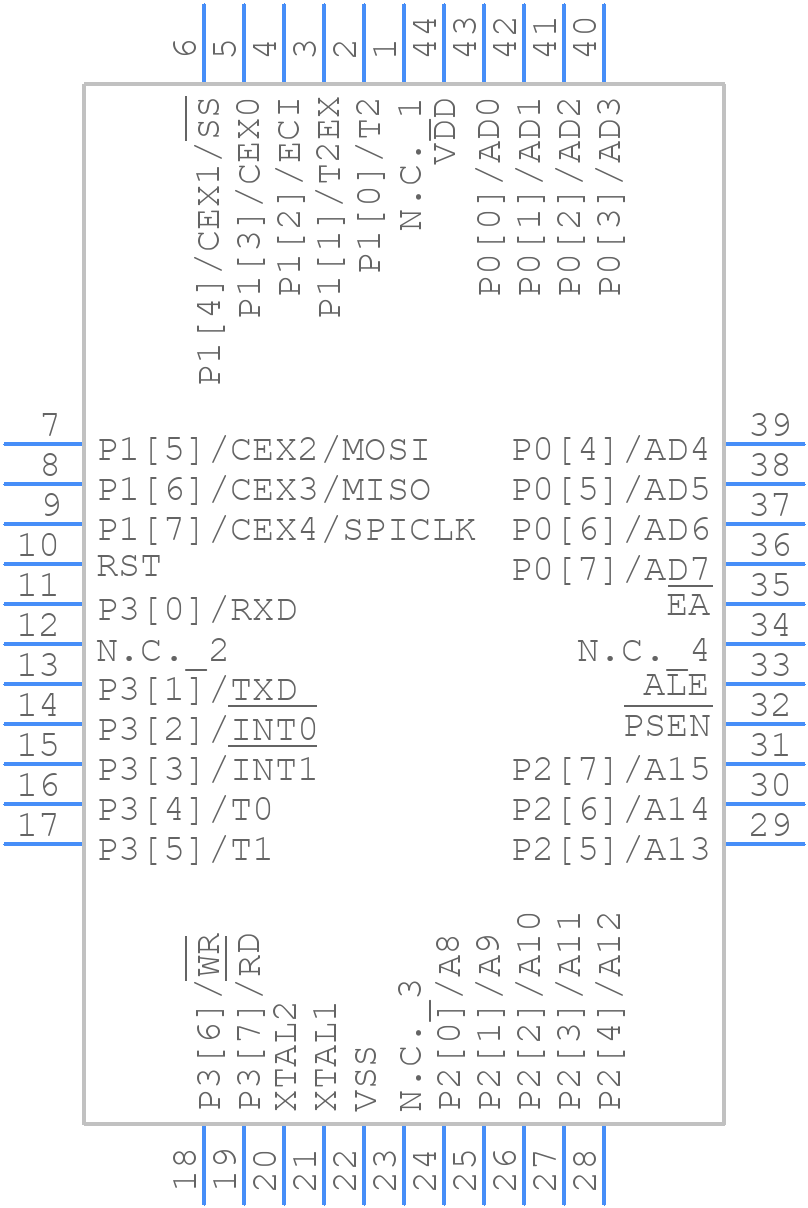 P89CV51RC2FA,512 - NXP - PCB symbol