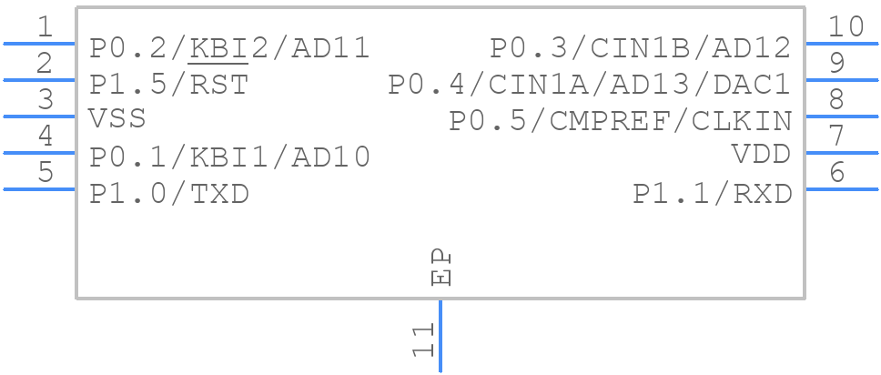 P89LPC9103FTK - NXP - PCB symbol