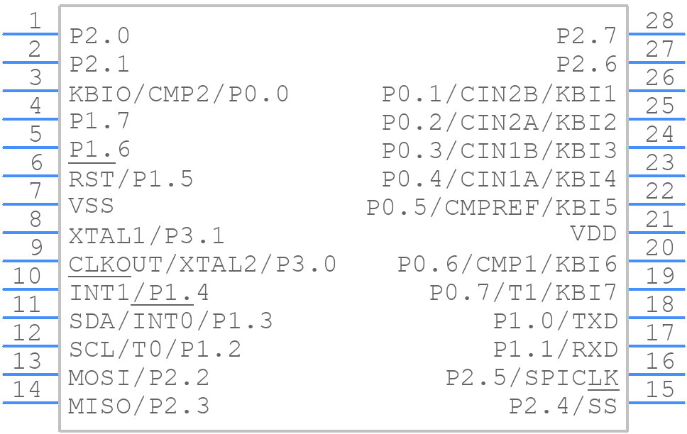 P89LPC930FDH,129 - NXP - PCB symbol