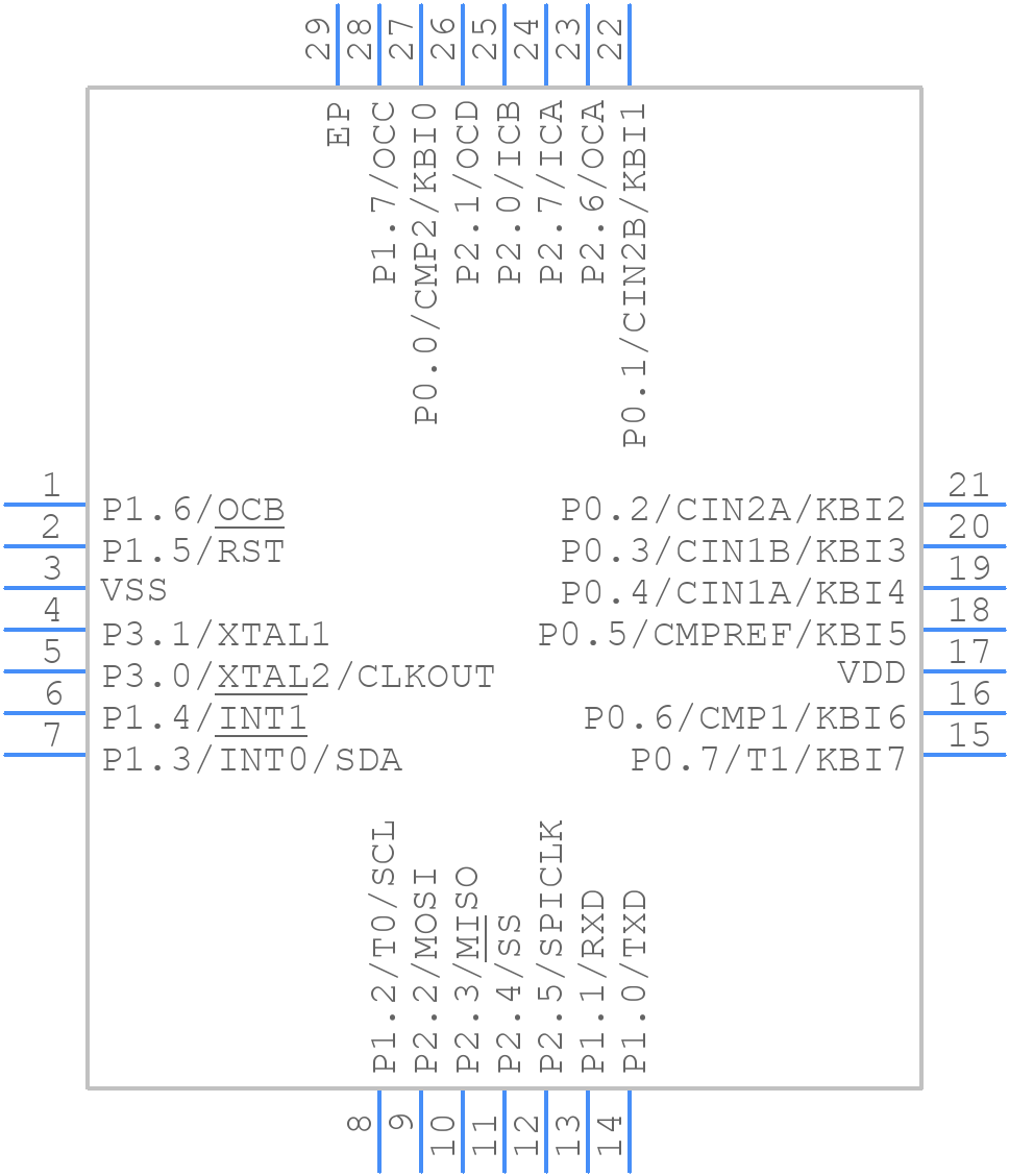 P89LPC932A1FHN,151 - NXP - PCB symbol