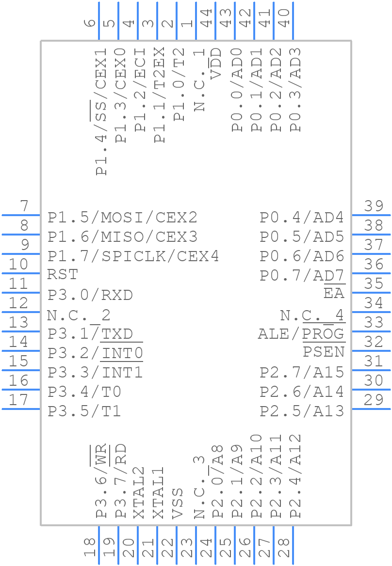 P89V51RC2FA,512 - NXP - PCB symbol