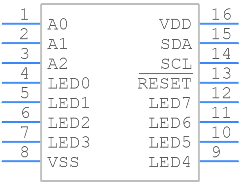 PCA9551PW - NXP - PCB symbol
