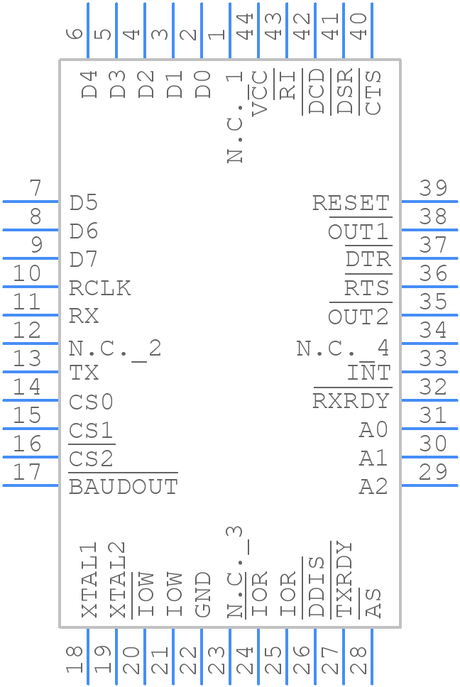 SC16C750BIA44,512 - NXP - PCB symbol