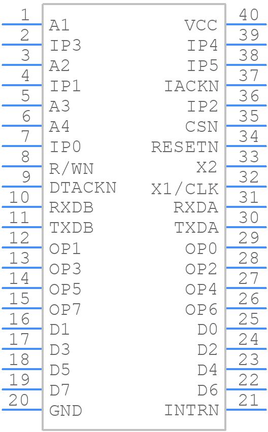 SCC68681E1N40,112 - NXP - PCB symbol