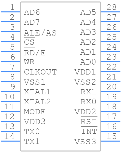 SJA1000T/N1 - NXP - PCB symbol