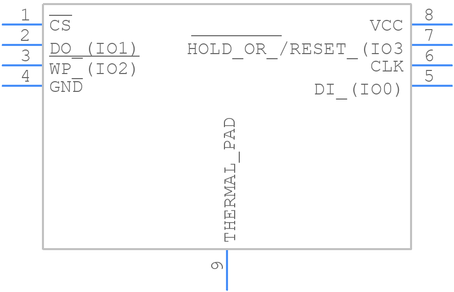 W25Q64JWZEIQ - Winbond - PCB symbol