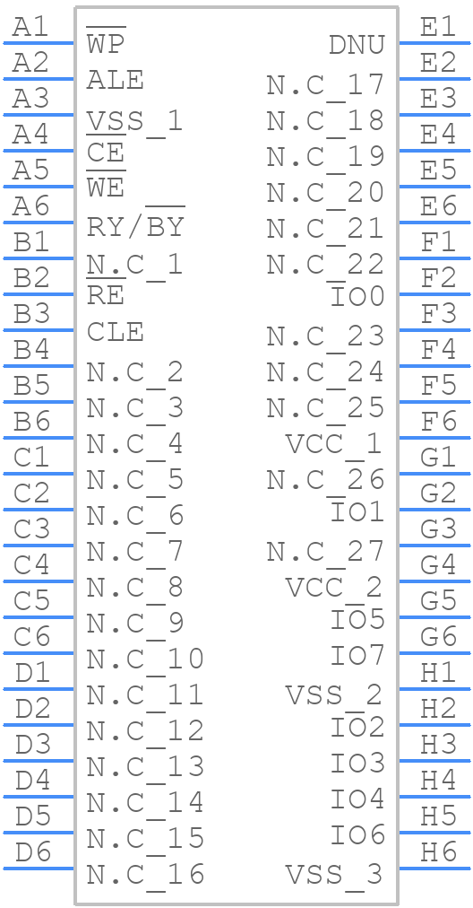 W29N01HZDINF - Winbond - PCB symbol