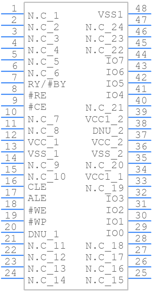 W29N04GVSJAF - Winbond - PCB symbol