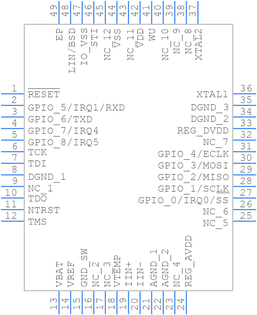 ADUC7036BCPZ - Analog Devices - PCB symbol