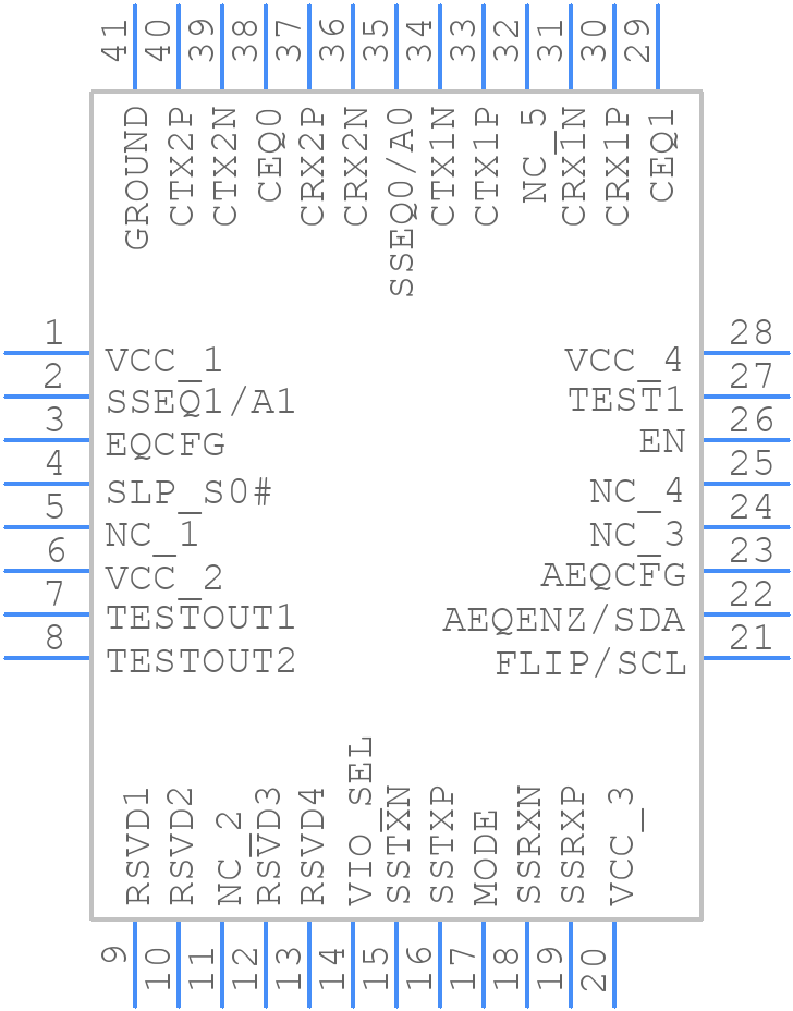 TUSB1142IRNQT - Texas Instruments - PCB symbol